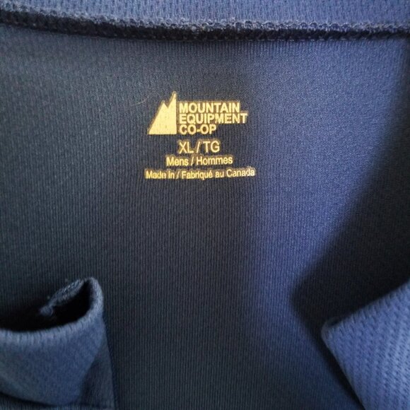 Mountain Equipment Cycling Shirt LG Blue Half Zip Long Sleeve Biking Running - Picture 5 of 5